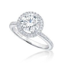 Load image into Gallery viewer, Round Brilliant Halo Ring