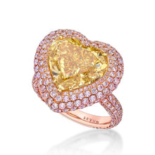Load image into Gallery viewer, Yellow Diamond Heart Ring