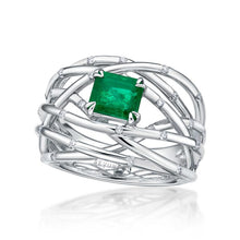 Load image into Gallery viewer, Emerald Diamond Ring