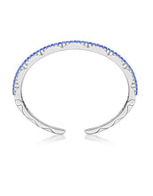 Load image into Gallery viewer, Blue Sapphire Petal Bangle
