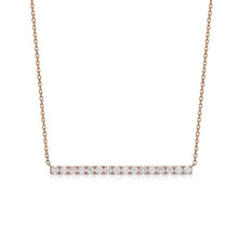 Load image into Gallery viewer, Diamond Bar Rose Gold Necklace