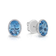 Load image into Gallery viewer, Topaz Halo Earrings