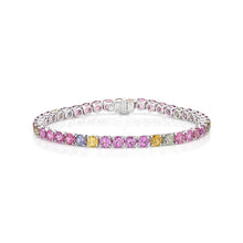 Load image into Gallery viewer, Autumn Multi Coloured Fancy Sapphire Bracelet