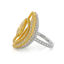 Load image into Gallery viewer, Swirling Yellow Diamond Ring
