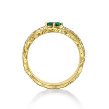 Load image into Gallery viewer, Dolma Emerald Diamond Ring