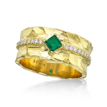 Load image into Gallery viewer, Dolma Emerald Diamond Ring