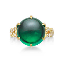Load image into Gallery viewer, Emerald Cabochon Ring