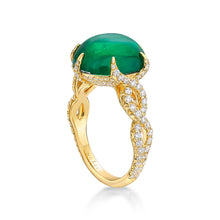 Load image into Gallery viewer, Emerald Cabochon Ring