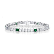 Load image into Gallery viewer, Diamond Emerald Bracelet