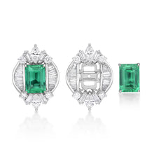 Load image into Gallery viewer, Emerald Jacket Earrings
