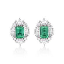 Load image into Gallery viewer, Emerald Jacket Earrings