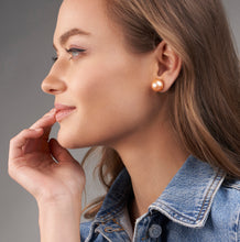 Load image into Gallery viewer, Orange Freshwater Pearl Earrings