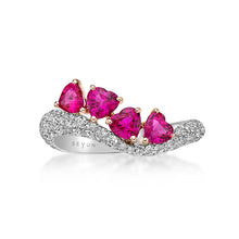 Load image into Gallery viewer, Pink Sapphire Heart Shape Diamond Ring
