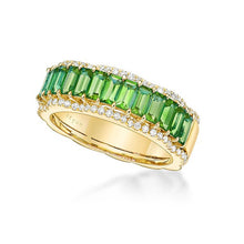 将图像加载到图库查看器中,沙弗莱石石榴石花瓣戒指