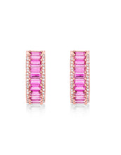 Load image into Gallery viewer, Pink Sapphire Petal Earrings
