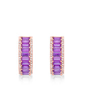 Load image into Gallery viewer, Amethyst Petal Earrings