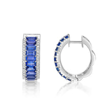 Load image into Gallery viewer, Blue Sapphire Petal Earrings