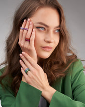 Load image into Gallery viewer, Ruby Petal Ring