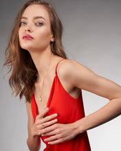 Load image into Gallery viewer, Double-Sided Colorless And Brown Diamond Necklace