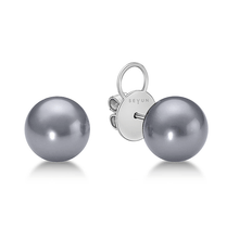 Load image into Gallery viewer, Tahitian Medium Gray Pearl Earrings
