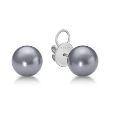 Load image into Gallery viewer, Tahitian Medium Gray Pearl Earrings