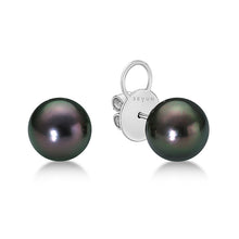 Load image into Gallery viewer, Green Tahitian Pearl Earrings
