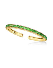 Load image into Gallery viewer, Tsavorite Petal Bangle