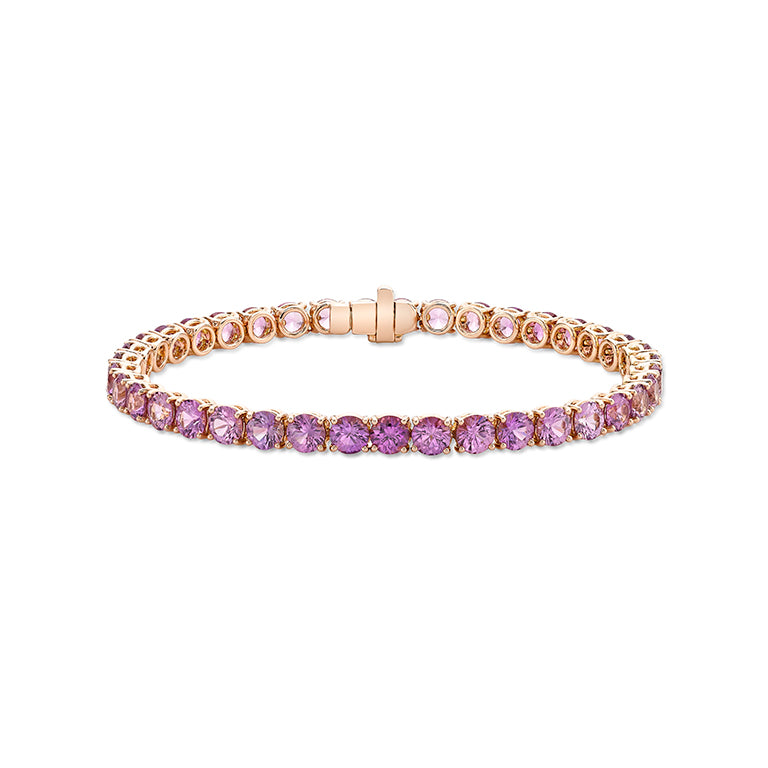 Fancy Violet-Pink Sapphire Bracelet