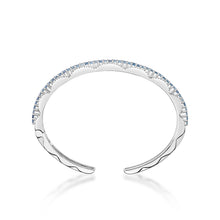 Load image into Gallery viewer, Aquamarine Petal Bangle