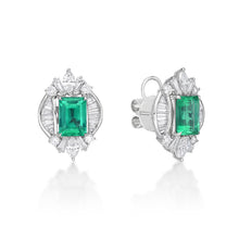 Load image into Gallery viewer, Emerald Jacket Earrings
