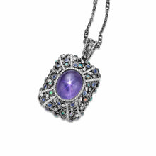 Load image into Gallery viewer, Lavender Star Sapphire Necklace