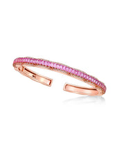 Load image into Gallery viewer, Pink Sapphire Petal Bangle
