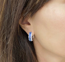 Load image into Gallery viewer, Blue Sapphire Petal Earrings
