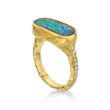 Load image into Gallery viewer, Serene Boulder Opal Ring
