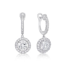 Load image into Gallery viewer, Round Brilliant Dangling Earrings