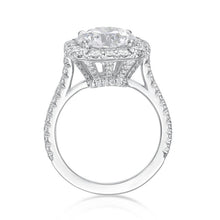 Load image into Gallery viewer, Square Halo Round Brilliant Diamond Ring