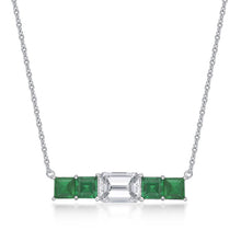 Load image into Gallery viewer, Diamond Emerald Necklace