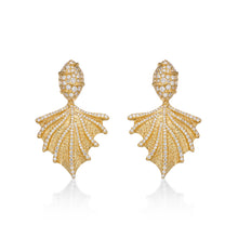 Load image into Gallery viewer, Matsya Golden Diamond Earrings