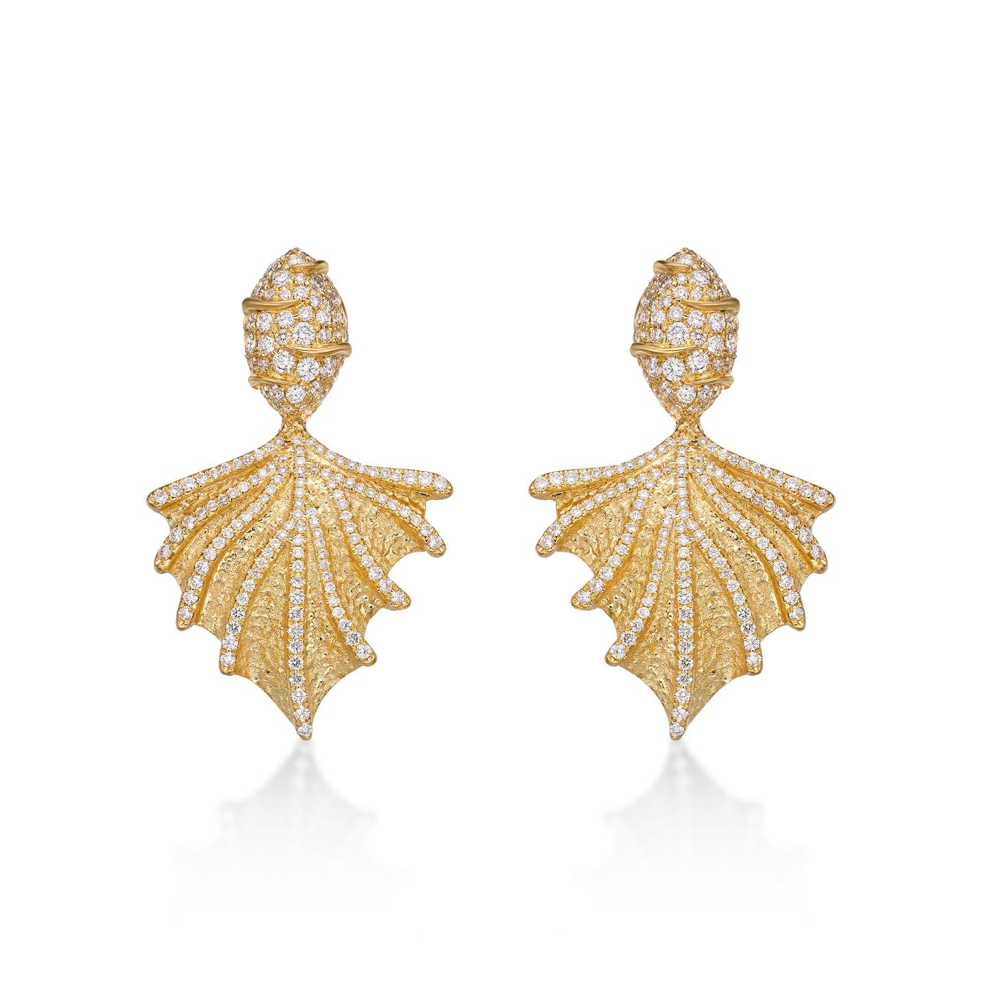 Matsya Golden Diamond Earrings