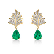 Load image into Gallery viewer, Matsya Emerald Earrings