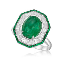 Load image into Gallery viewer, Emerald Cabochon Ring