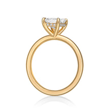 Load image into Gallery viewer, Emerald Cut Hidden Halo Diamond Ring