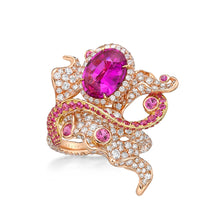 Load image into Gallery viewer, Pink Sapphire Diamond Ring
