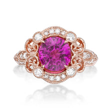 Load image into Gallery viewer, Pink Sapphire Diamond Ring