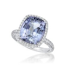 Load image into Gallery viewer, Tanzanite Halo Domed Ring