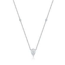 Load image into Gallery viewer, Pear Shape Diamond Necklace with Diamond Chain