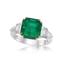 Load image into Gallery viewer, Emerald Diamond Ring