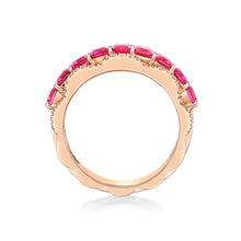 Load image into Gallery viewer, Pink Spinel Diamond Petal Ring