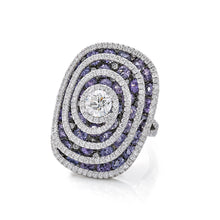 Load image into Gallery viewer, Swirling Diamond Spinel Ring
