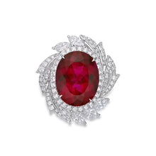Load image into Gallery viewer, Rubelite Diamond Ring
